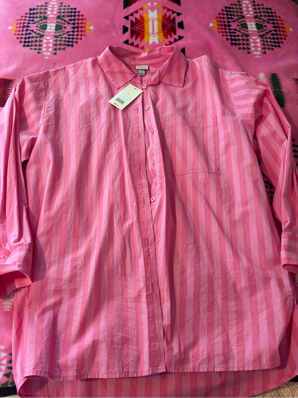 Pink button down NWT